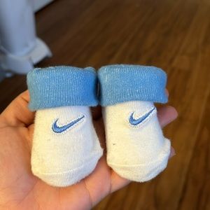 Nike baby booties light blue / white (infant )